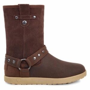 UGG Girls Chocolate Brown Moto Boot Size 13